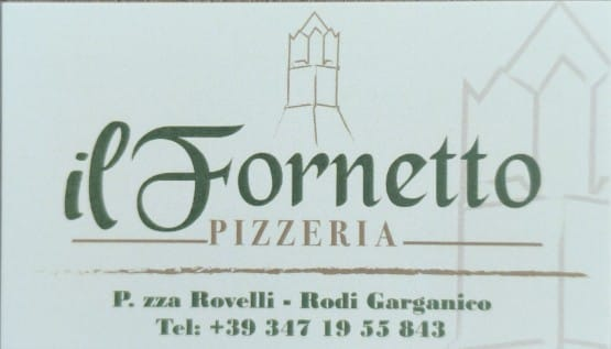 Biglietto da visita Il Fornetto pizzeria